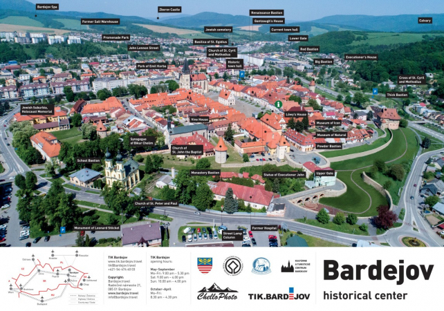 Prehliadky centra mesta Bardejov